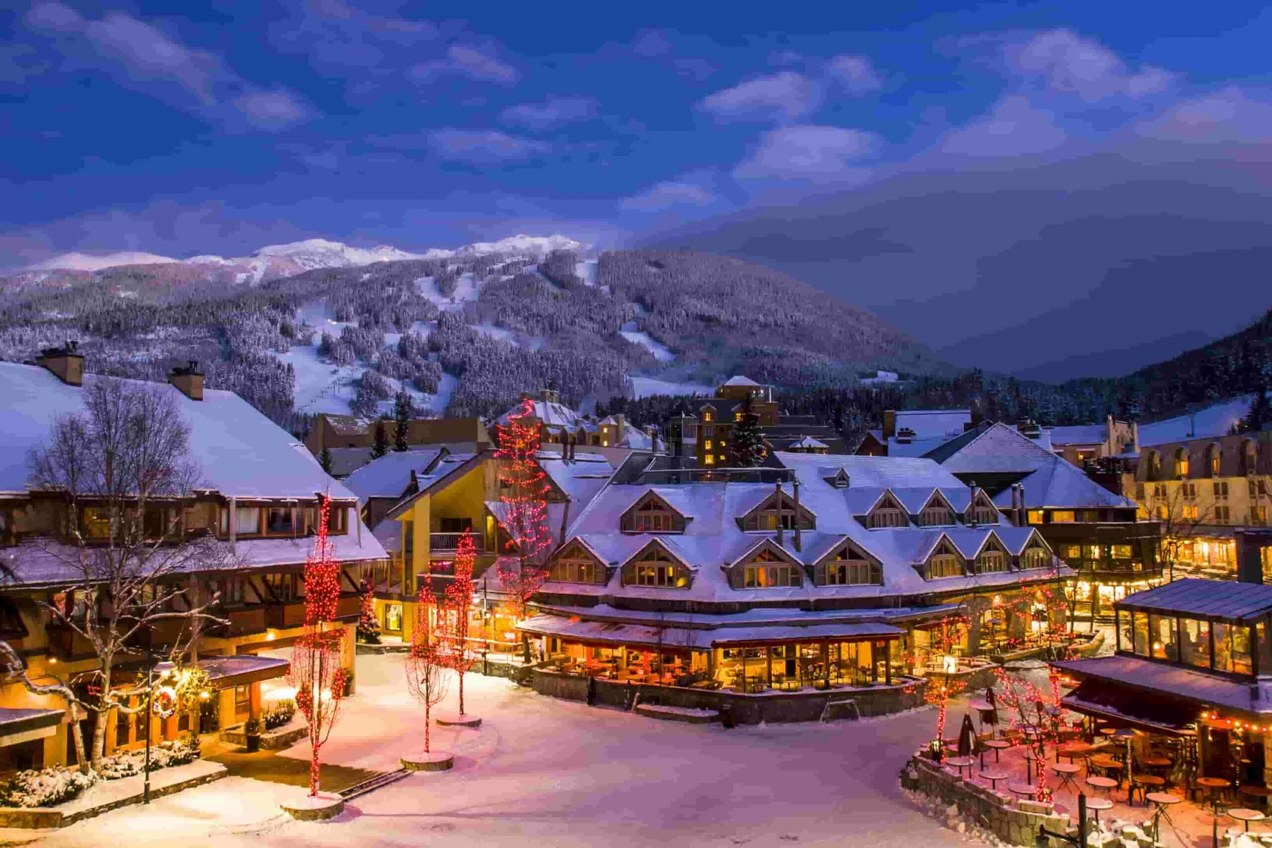 village in Whistler, Blackcomb mountain, Canada