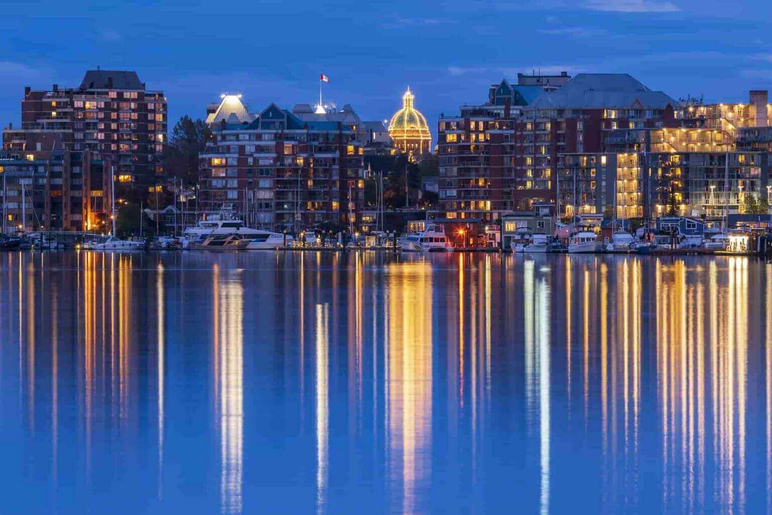 Victoria, BC, Skyline de nuit