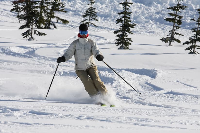 skiing in Whistler, Canada