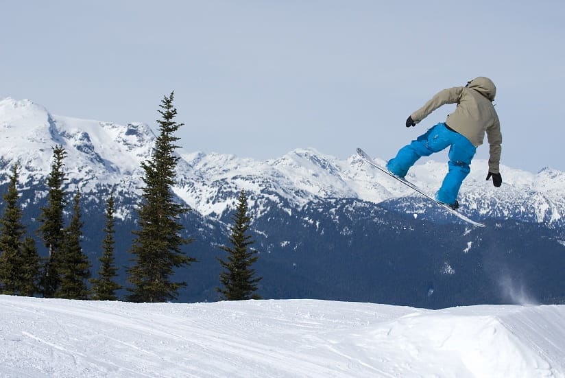 snowboarding in Whistler, Canada
