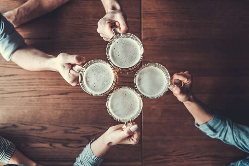 a group of friends having drinks