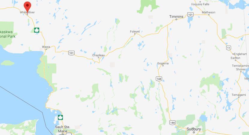 Travelling from White River to Sudbury