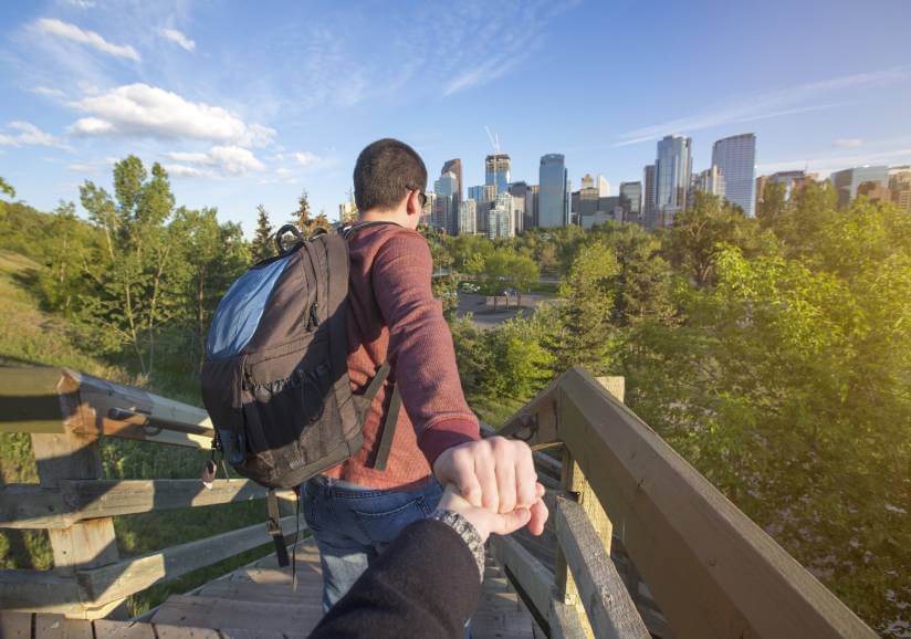 walking in Calgary, Canada