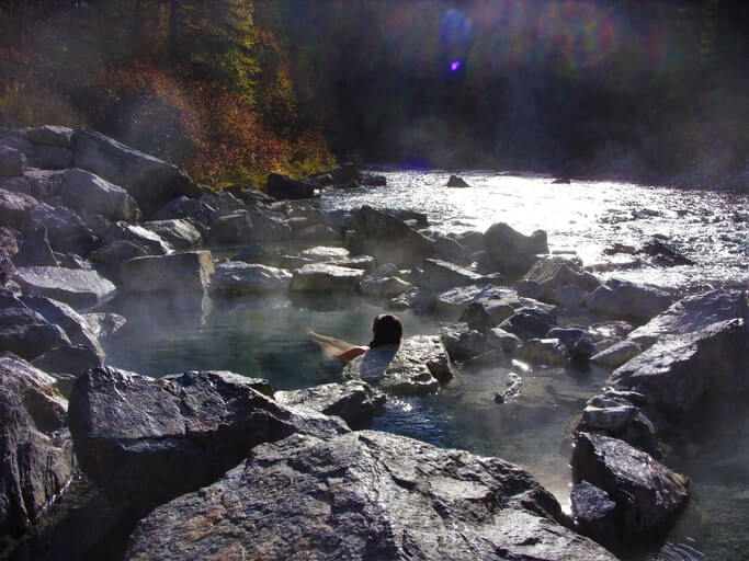 natural hot spring in Canada