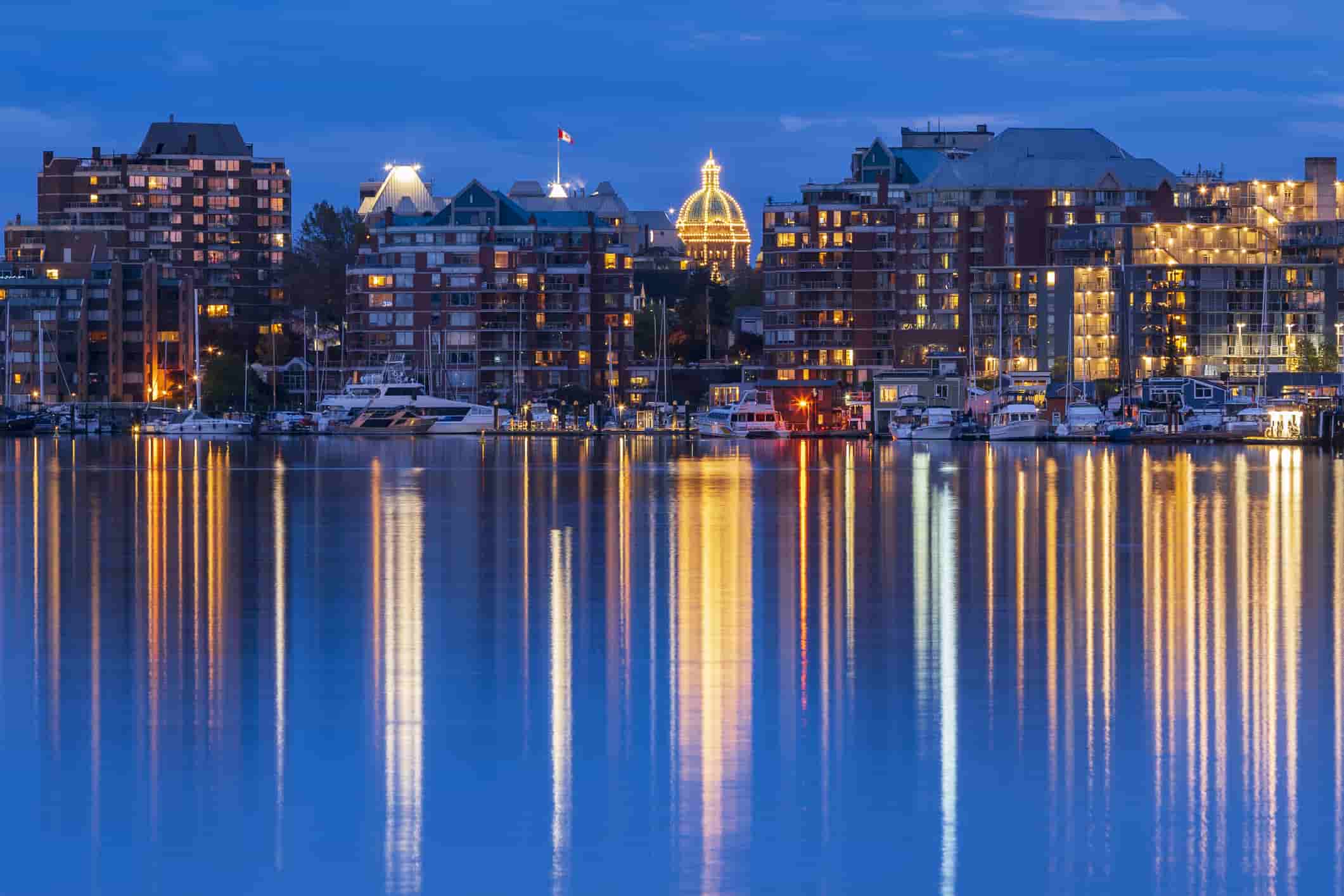 Victoria BC Skyline at night, Canada