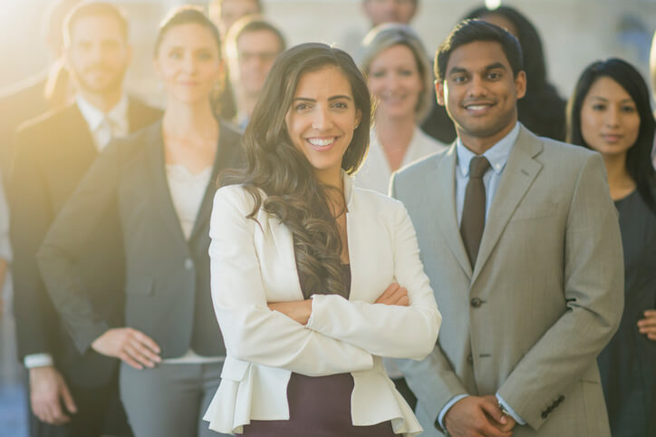 a group of business people