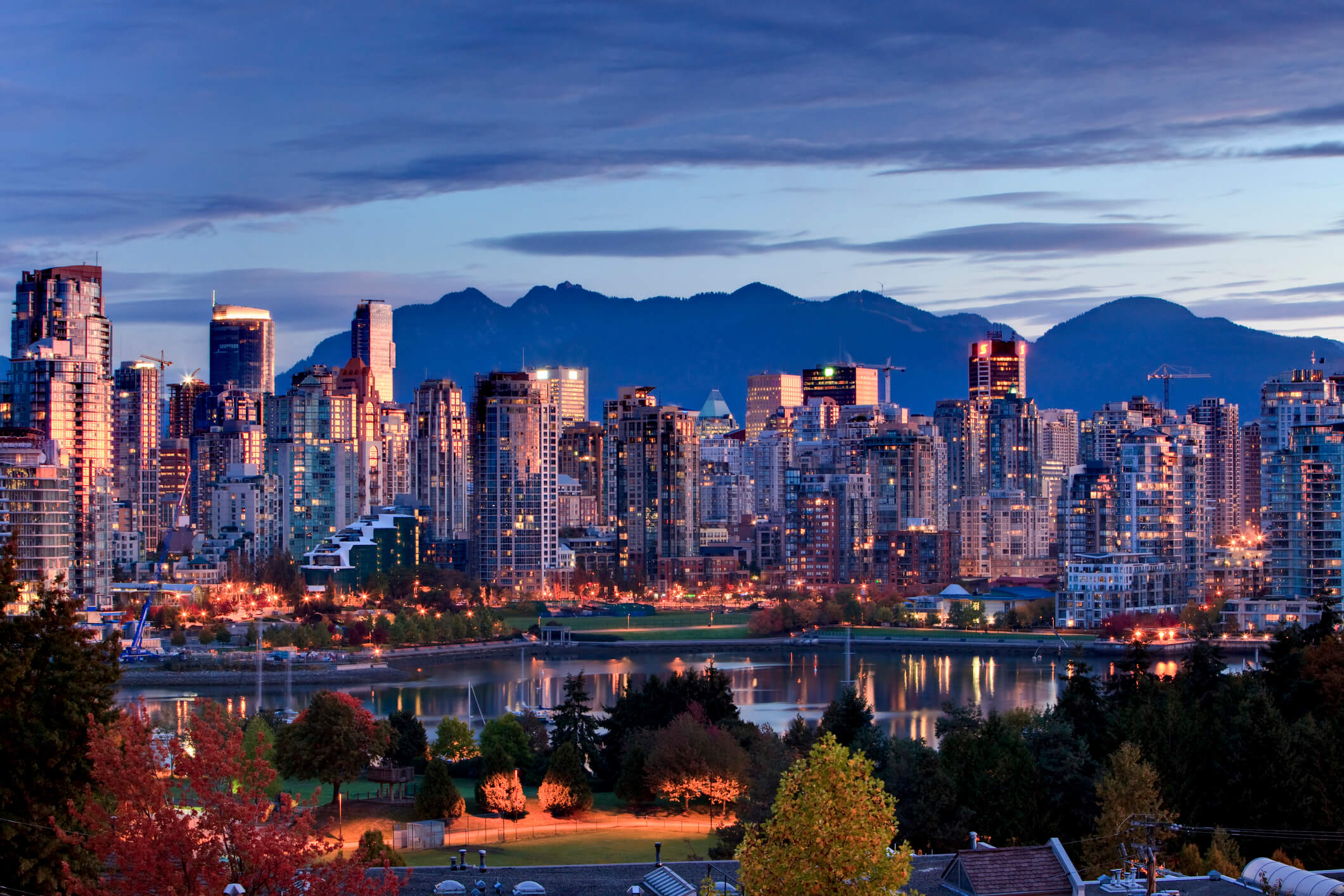 landscape of buildings in Canada